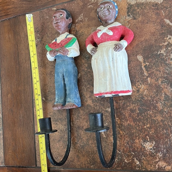 Vintage Mammy & Pappy Wall Scones / Candlestick Holders; RARE! - Picture 6 of 8